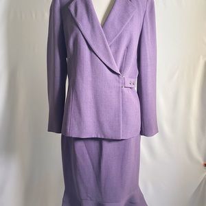 Kasper Lavender Jacket and Skirt Suit